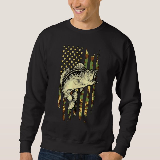 Moletom Camouflagem Bandeira Americana Pesca Camo Usa Fis (Frente)