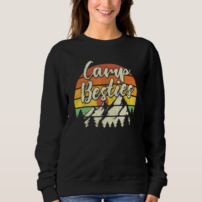 Moletom Camp Besties Outdoor Sunset Best Friend Matching C (Frente)