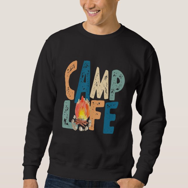 Moletom Camp Life Groovy Vibes Matching Family Camping Sum (Frente)