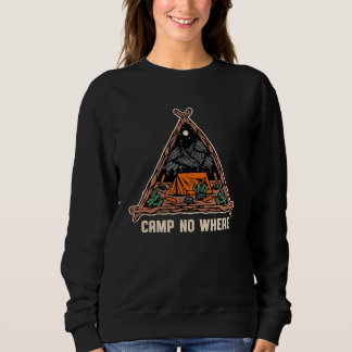 Moletom Camp No Where Outdoor Camping Nature Camper Mounta