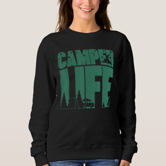 Moletom Camper Life Hiking Camping Travel National Park Tr (Frente)