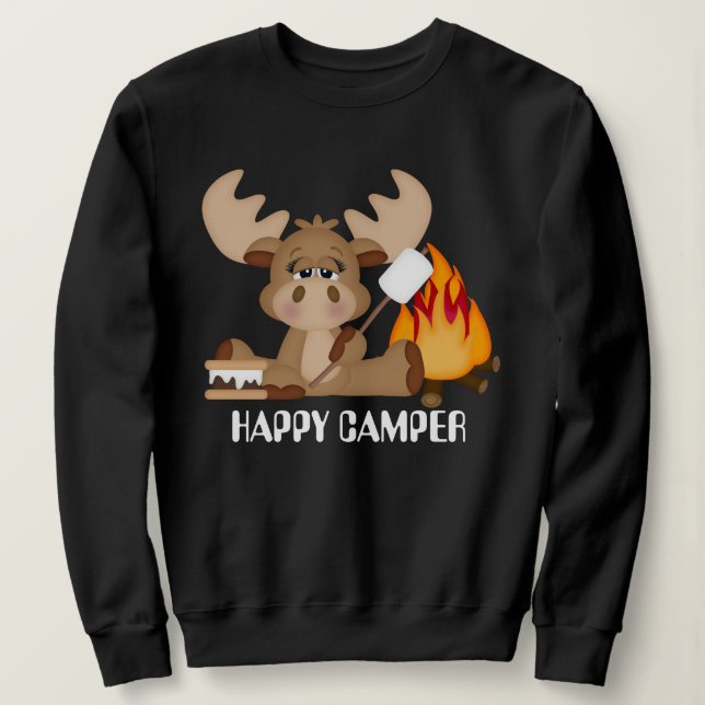 Moletom Camper Moose, campista feliz (Frente do Design)