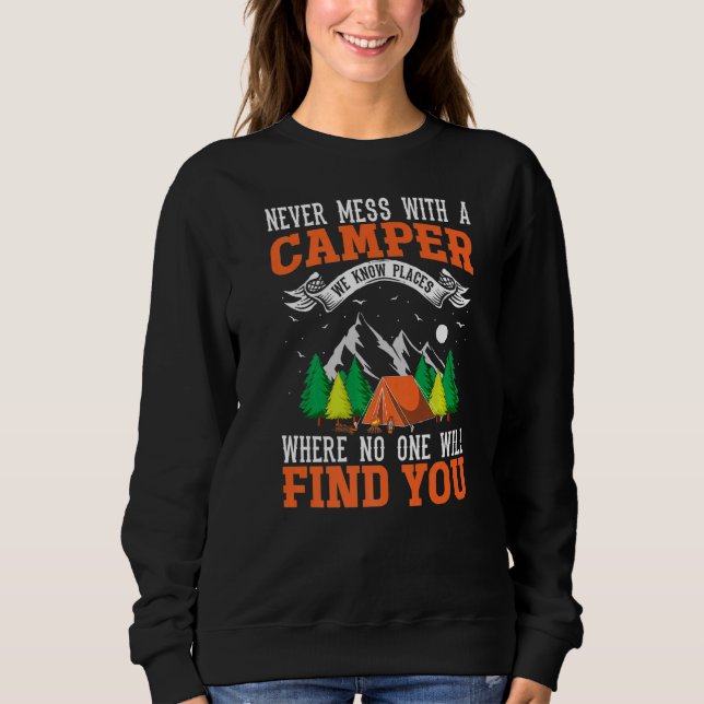 Moletom Camper Outfit Para Homens Que Acampam Roupa (Frente)
