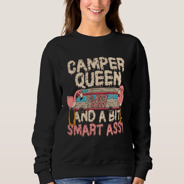 Moletom Camper Queen Classy Sassy Smart Assy Funny Flaming (Frente)