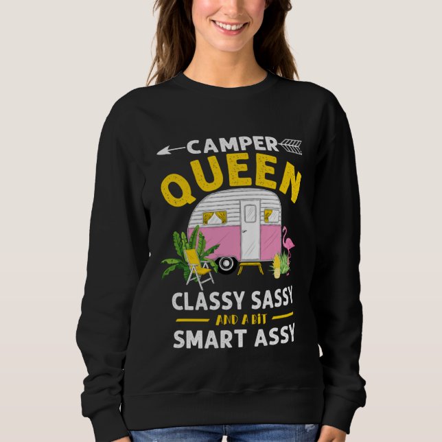 Moletom Camper Queen Classy Sassy Smart Assy Funny Men Wom (Frente)