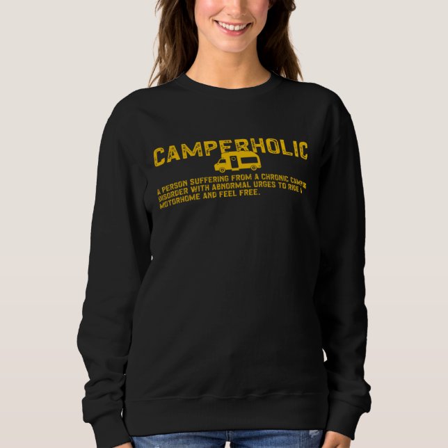 Moletom Camperholic Camper  Chroni Camping Disorder (Frente)