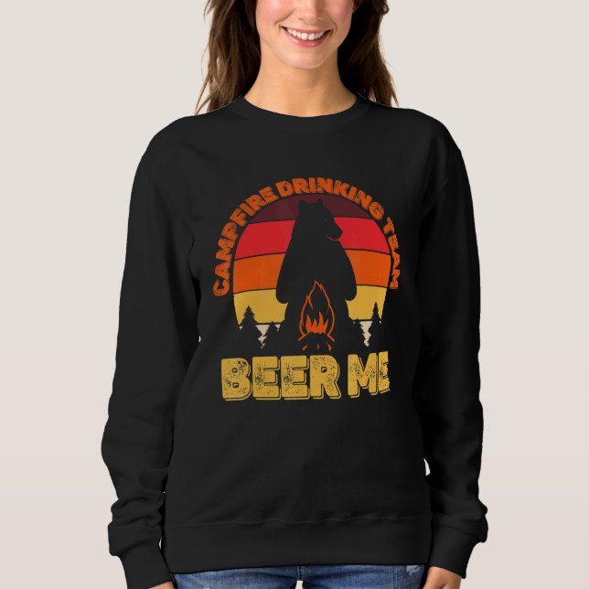 Moletom Campers Campfire Bebendo Team Beer Me Camping Bea (Frente)