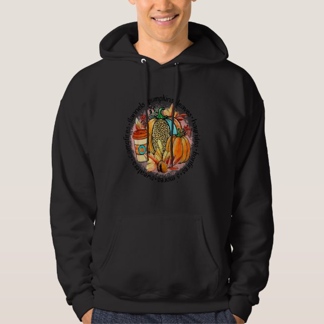 Moletom Campfire Flannels Pumpkins Leaves Hayrides Bonfir (Frente)