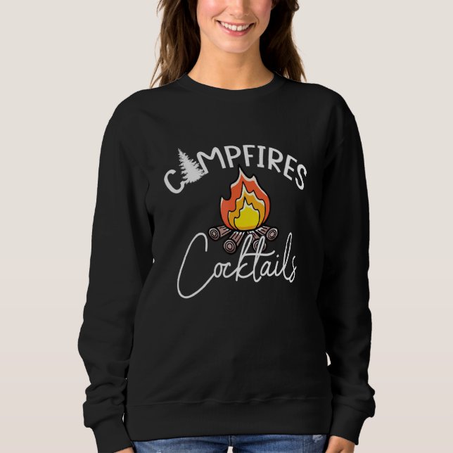 Moletom Campfire Plus Cocktails Bebendo de acampamento de  (Frente)