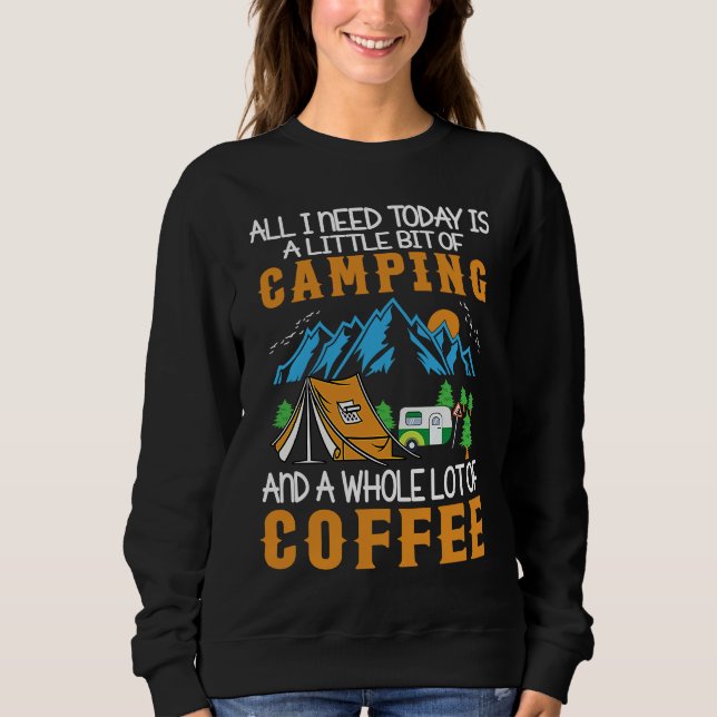 Moletom Camping And A Whole Lot Of Coffee and Camping Funn (Frente)