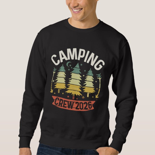 Moletom Camping Crew 2026 Family Camping Trip Matching Cam (Frente)