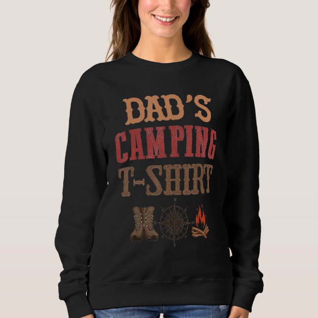 Moletom Camping Dad Father's Day Funny Hiking Adventure Fi (Frente)
