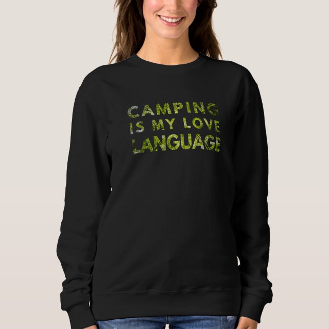 Moletom Camping é minha língua de amor (Frente)