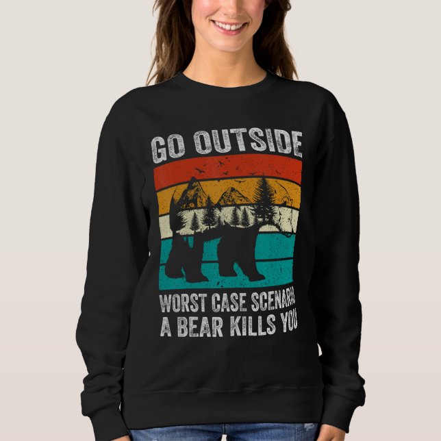 Moletom Camping Go Outside Worst Case Scenario A Bear Kill (Frente)