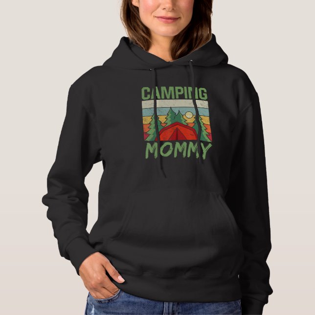 Moletom Camping Mommy Campsite Camper Camp Campfire Mom Mo (Frente)