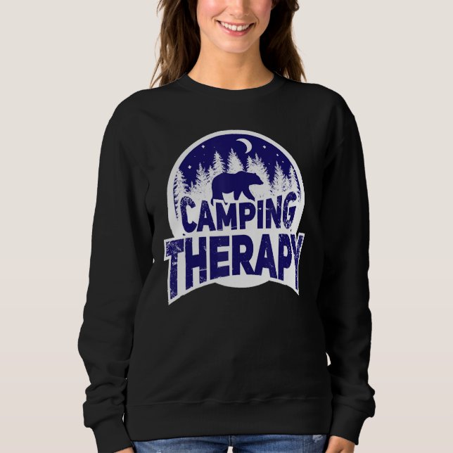 Moletom Camping Therapy  Camping Love Women Men Kid Tees (Frente)