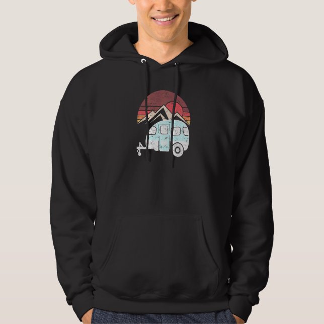 Moletom Camping Trailer Camper Van Hiking Sunny Hiker (Frente)