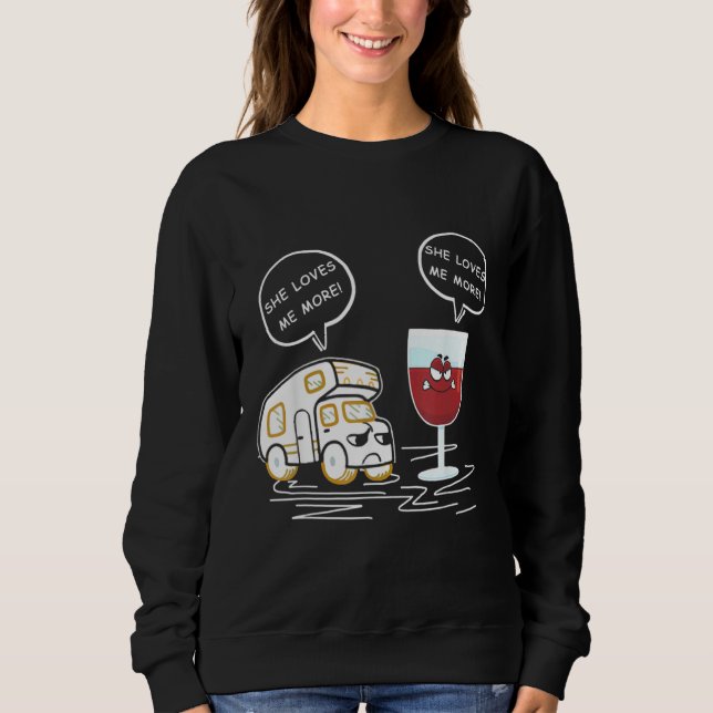 Moletom Campos E Vinho Ela Me Ama Mais Vinho De Campanha (Frente)