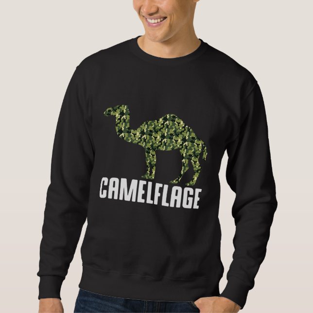 Moletom Camuflagem Camel Dromedário Camelflage Hump Day Ca (Frente)