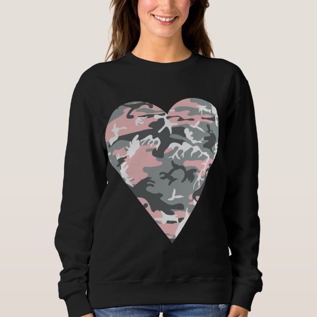 Moletom Camuflagem Rosa e Cinza, Militar, Exército (Frente)