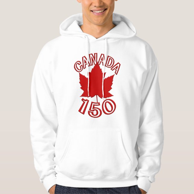 Moletom Canadá 150 Hoodies Canada Day 150 Shirts (Frente)