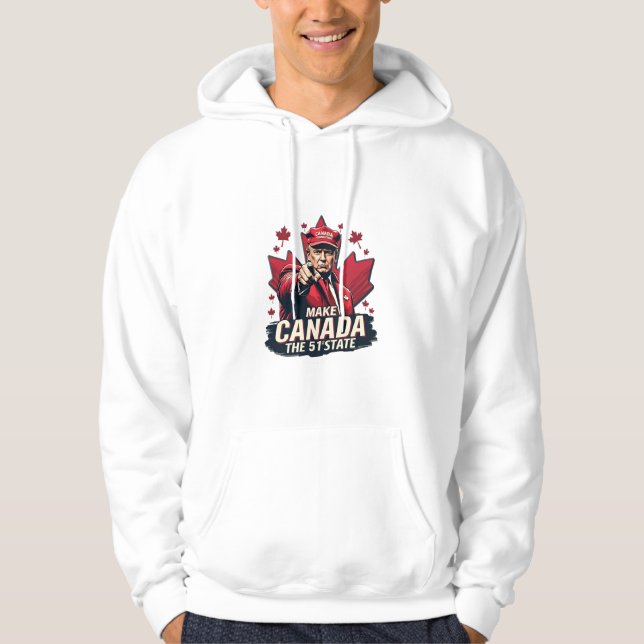 Moletom Canadá, a 51 ruas State Trump Canadense (Frente)