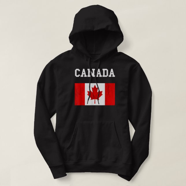 Moletom Canadá Bandeira Canadense Flag Canadian Roots Lea (Frente do Design)