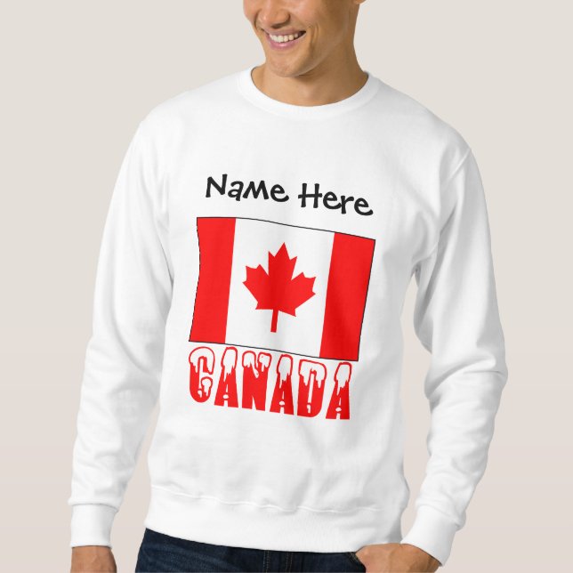 Moletom Canadá e canadense com seu nome (Frente)