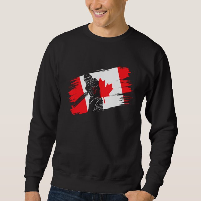 Moletom Canada Flag Canada Cricket Fan Player Coach Umpire (Frente)