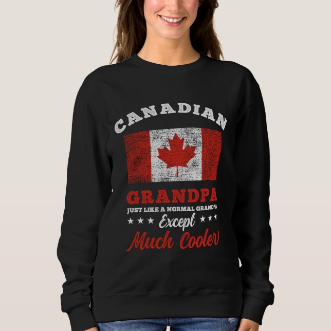 Moletom Canada Flag Canadian Grandpa Fathers Day (Frente)