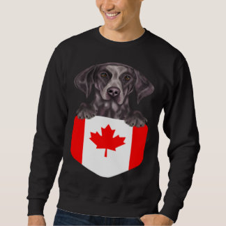Moletom Canada Flag German Shorthaired Pointer Dog In Pock