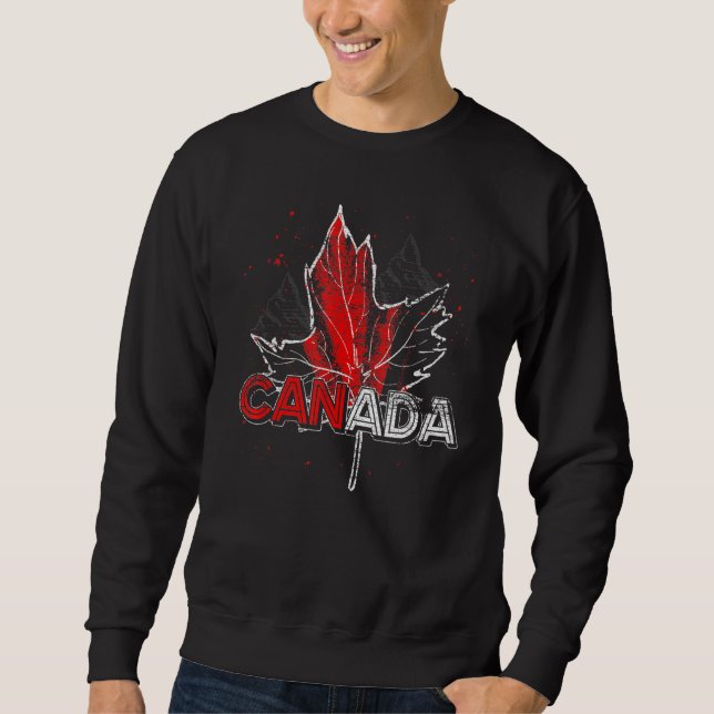Moletom Canadá Flag Maple Leaf Canadian Symbol Country Can (Frente)