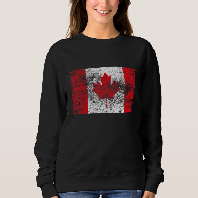 Moletom Canadá Flag Patriot Canadian Roots Maple Leaf Souv (Frente)