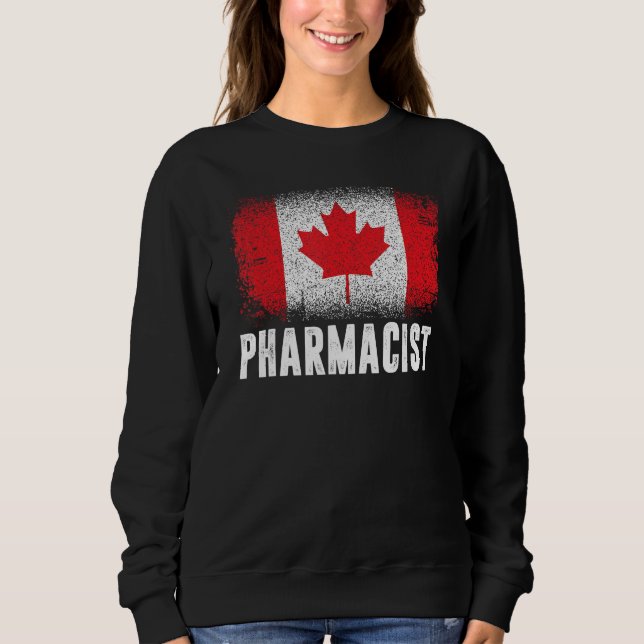 Moletom Canada Flag Proud Canadian Pharmacist 1st July Pha (Frente)