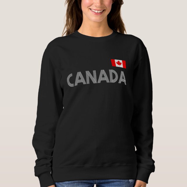 Moletom Canadá Gift Flag Varsity Canadian Toronto Retro Vi (Frente)