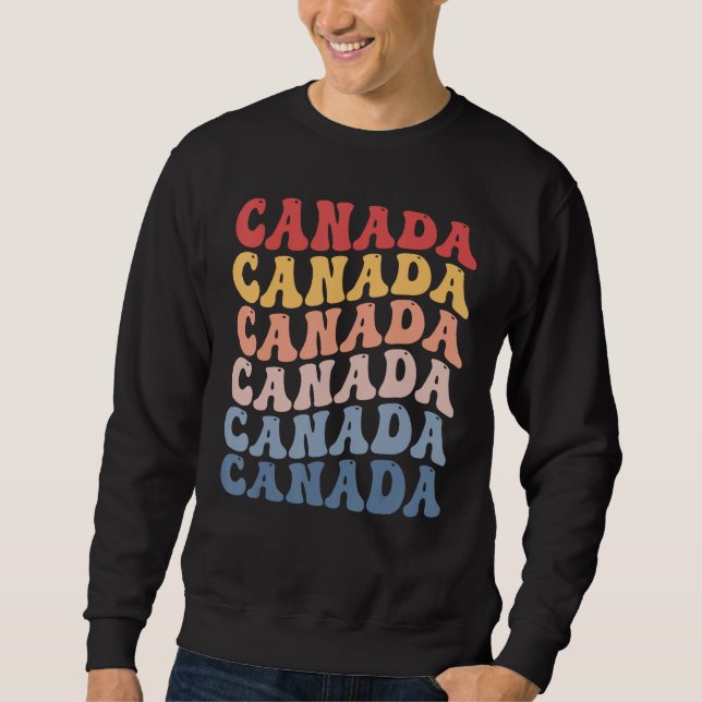 Moletom Canada Groovy Retro Canadian (Frente)