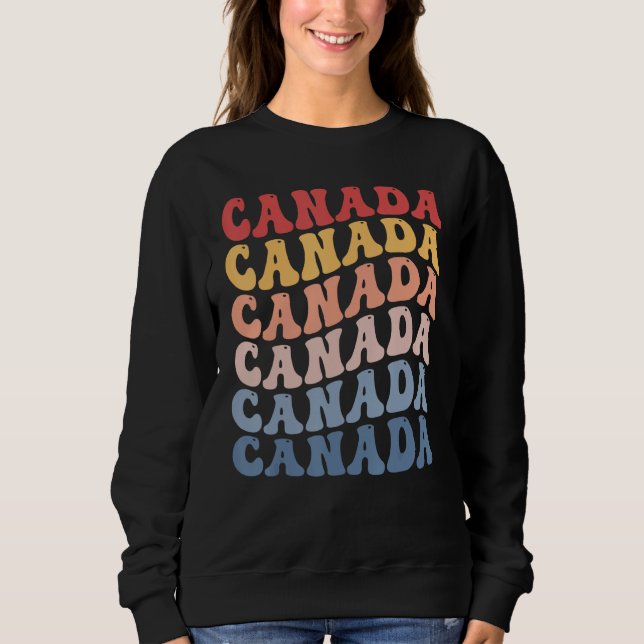 Moletom Canada Groovy Retro Canadian (Frente)