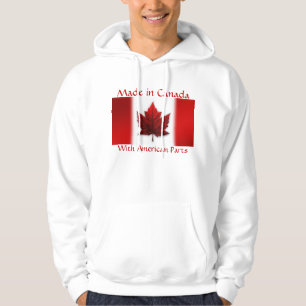 Moletom Canada Hoodie Canada Flag Sweatshirt com Capuz