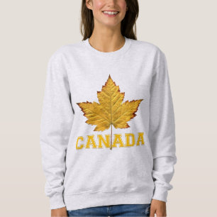 Moletom Canadá Hoodies Dourado Maple Leaf Hoodie, mulher