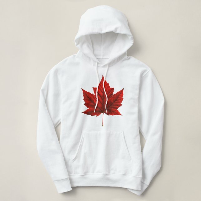 Moletom Canada Maple Leaf Hooded Sweatshirt Canada Hoodie (Frente do Design)