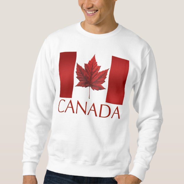Moletom Canadá Sweatshirt Canada Flag Souvenir Sweatshirt (Frente)