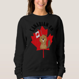 Moletom Canadense Eh Beaver Maple Leaf Flag Happy Canada D