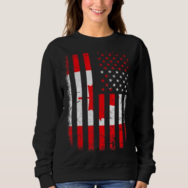 Moletom Canadense Flag Canadense Roots Canada Ameri (Frente)
