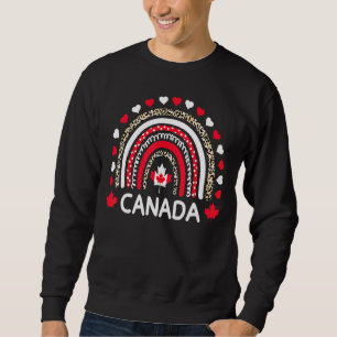 Moletom canadense Flag Maple Leaf Rainbow Leopard Canada D