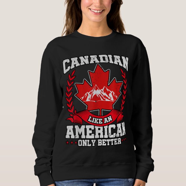 Moletom Canadense Flag Maple Leaf USA American (Frente)