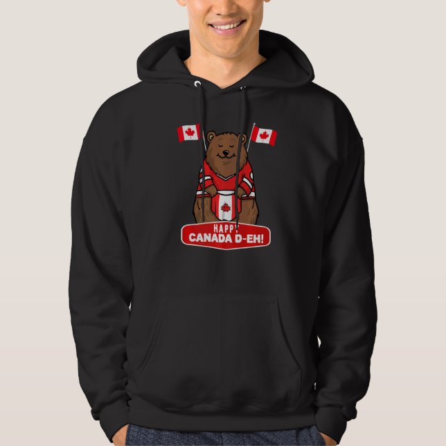 Moletom Canadense Mapebook Flag Happy Canada Day D Eh (Frente)
