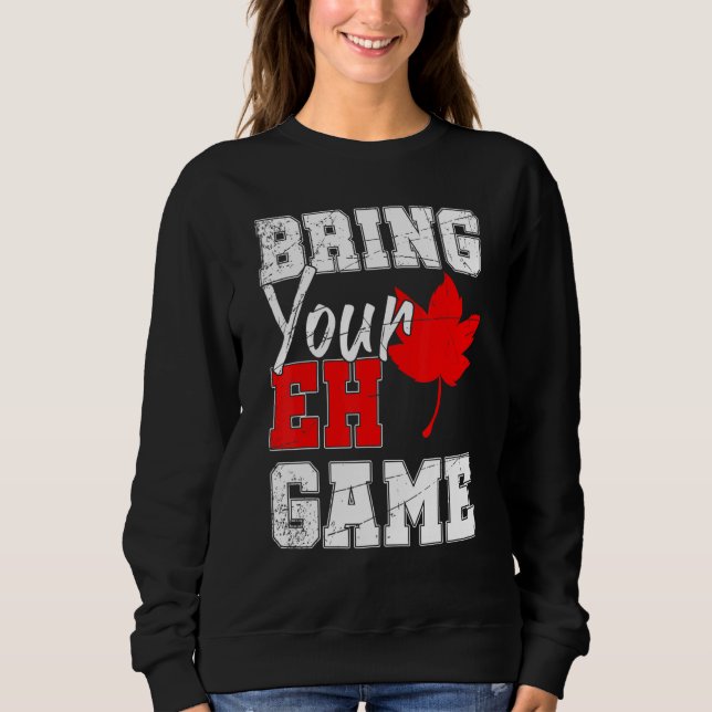 Moletom Canadense Maple Leaf Country Eh Game Canadá (Frente)