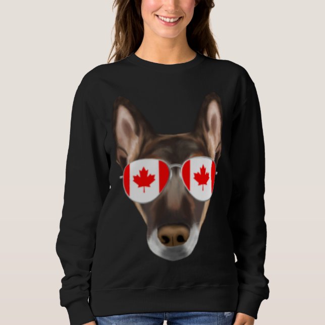 Moletom Canadian Flag Belgian Malinoi Dog Canada Pocket (Frente)