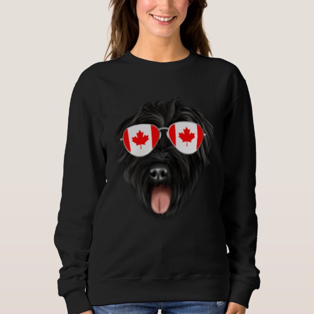 Moletom Canadian Flag Bouvier des Flandres Dog Canada Pock (Frente)
