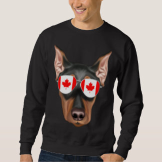 Moletom Canadian Flag German Pinscher Dog Canada Pocket